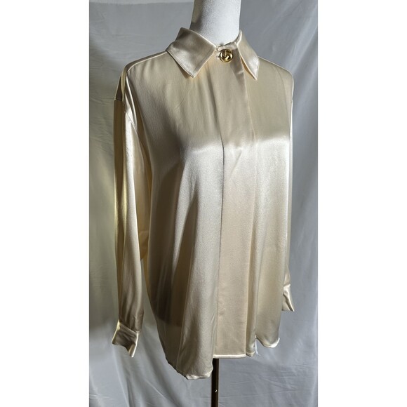 St John Knit Tops - St John 100% Silk Blouse Sz 4